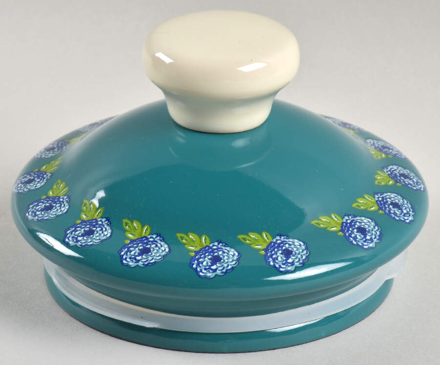 Dazzling Dahlias Lid for Metal Kettle by Pioneer Woman-1