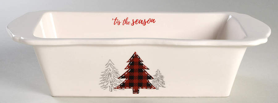 Country Plaid Stitch Loaf Pan by Potter's Studio-1
