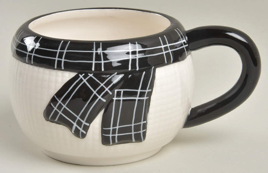 Black and White Snowman Stackable Mug by Potter's Studio-1