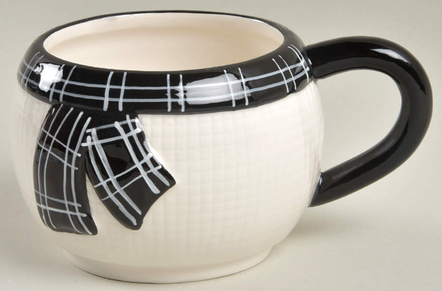Black and White Snowman Stackable Mug by Potter's Studio-1