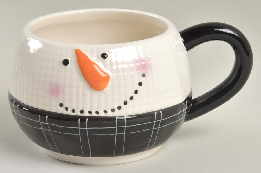 Black and White Snowman Stackable Mug by Potter's Studio-1