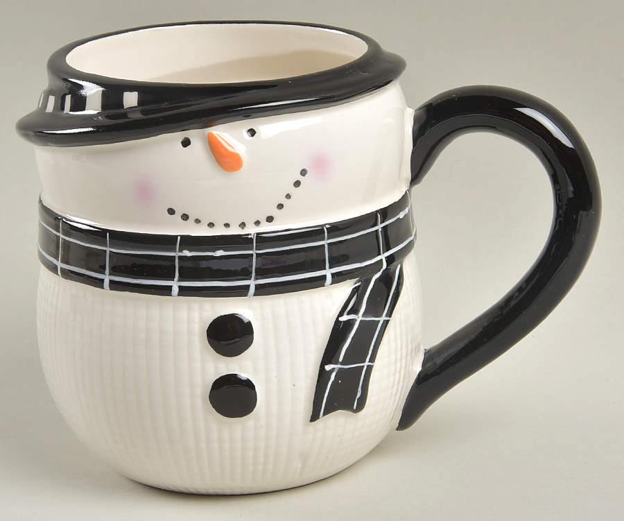 Black and White Snowman Mug by Potter's Studio-1