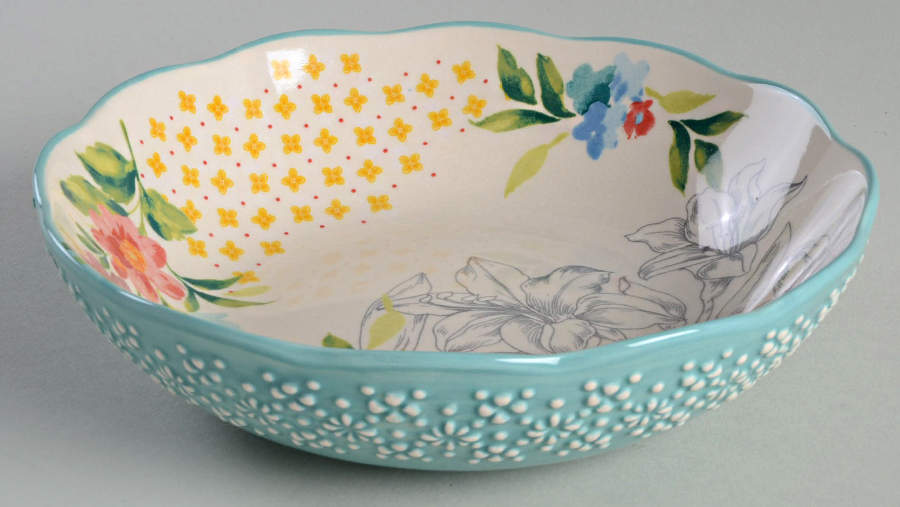 Blooming Bouquet 7" Individual Pasta Bowl by Pioneer Woman-1