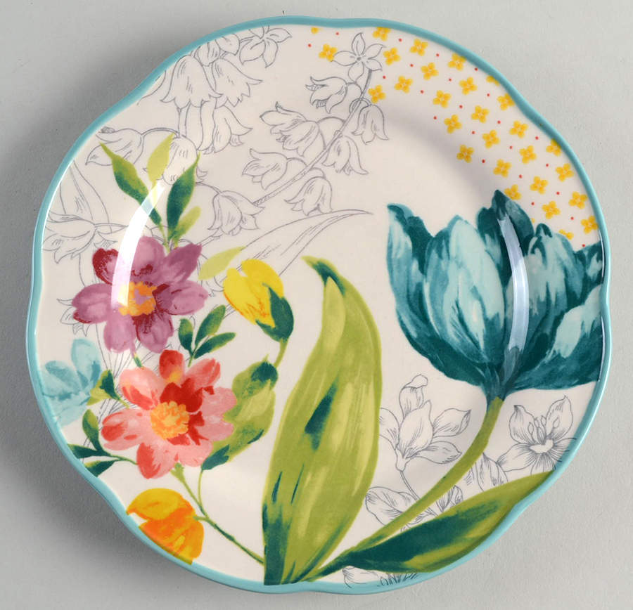 Blooming Bouquet Salad Plate by Pioneer Woman-1