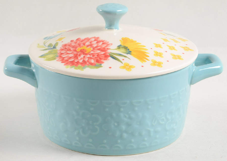 Blooming Bouquet Individual Casserole & Lid by Pioneer Woman-1