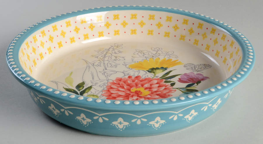 Blooming Bouquet 9" Pie Baking Plate by Pioneer Woman-1
