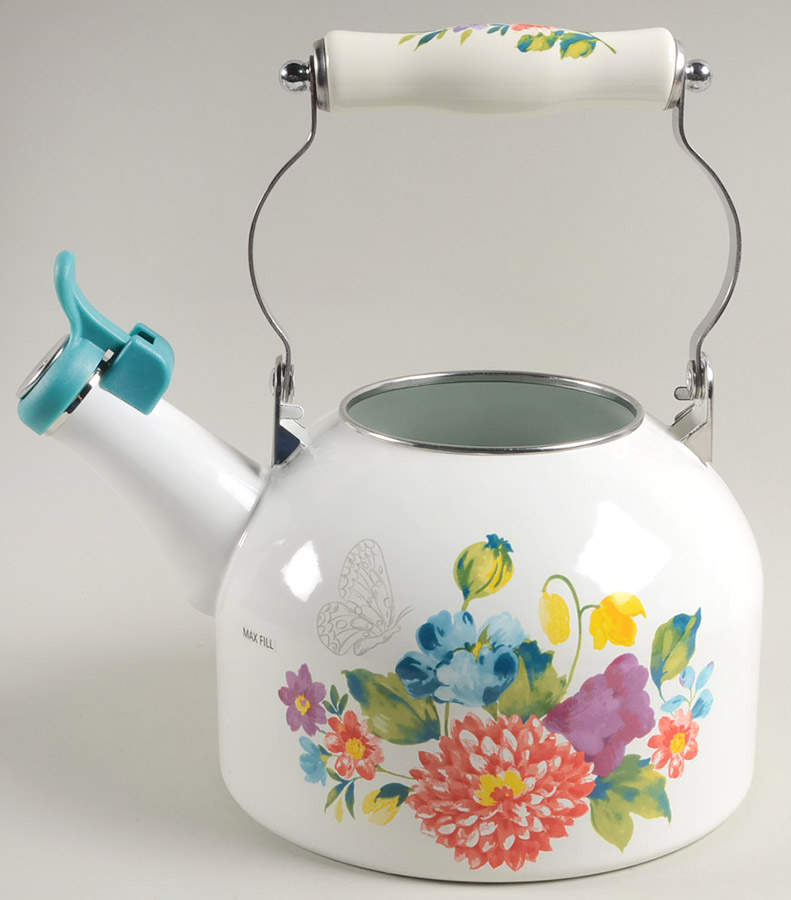 Blooming Bouquet Metal Kettle No Lid by Pioneer Woman-1