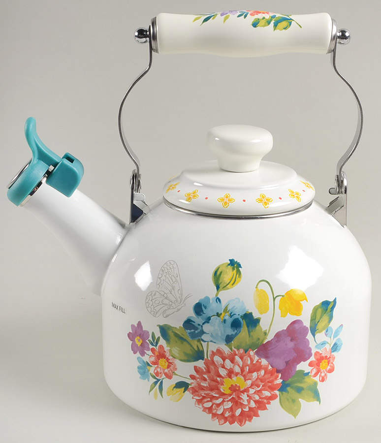 Blooming Bouquet Metal Kettle & Lid by Pioneer Woman-1