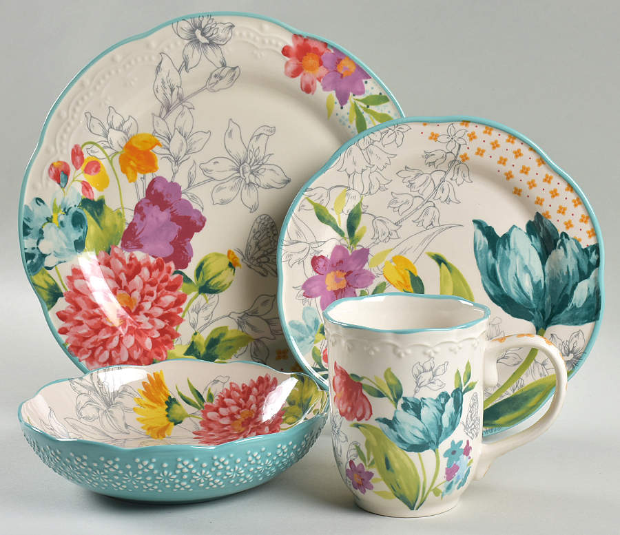 Blooming Bouquet 4 Piece Place Setting by Pioneer Woman-1
