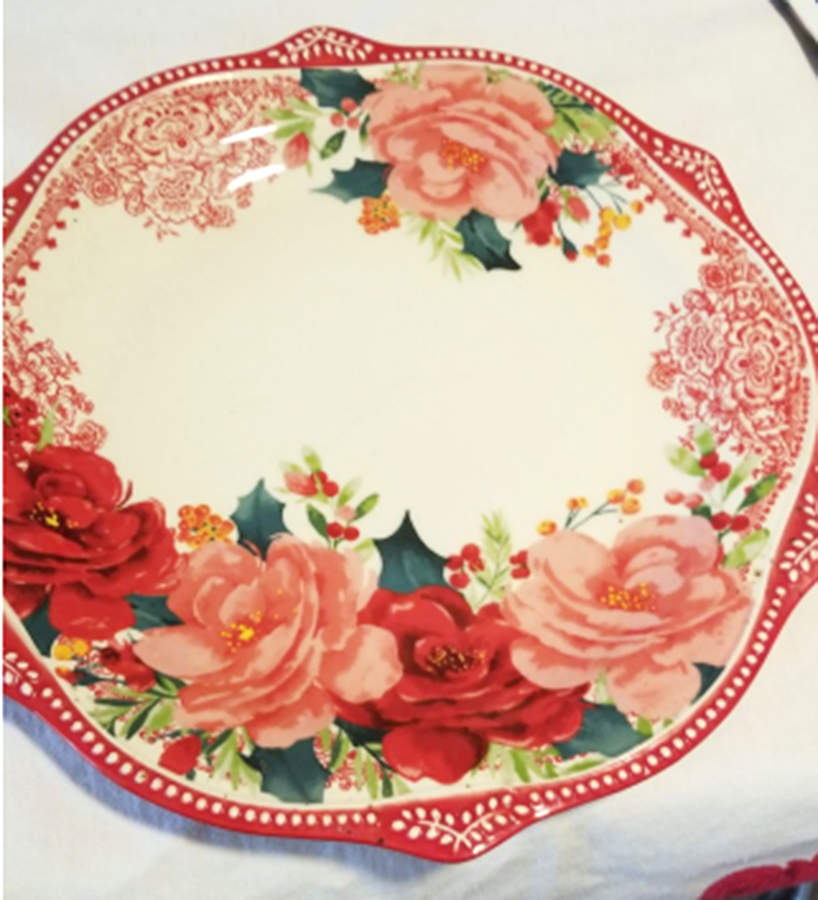 Rosy Toile Dinner Plate by Pioneer Woman-1