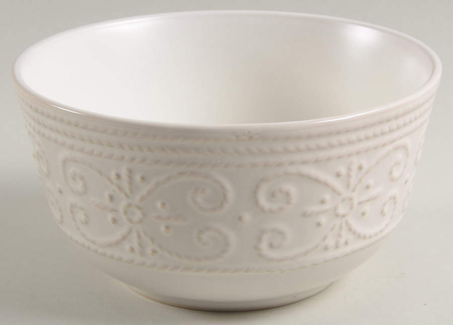 Abby White Soup/Cereal Bowl by Pfaltzgraff-1