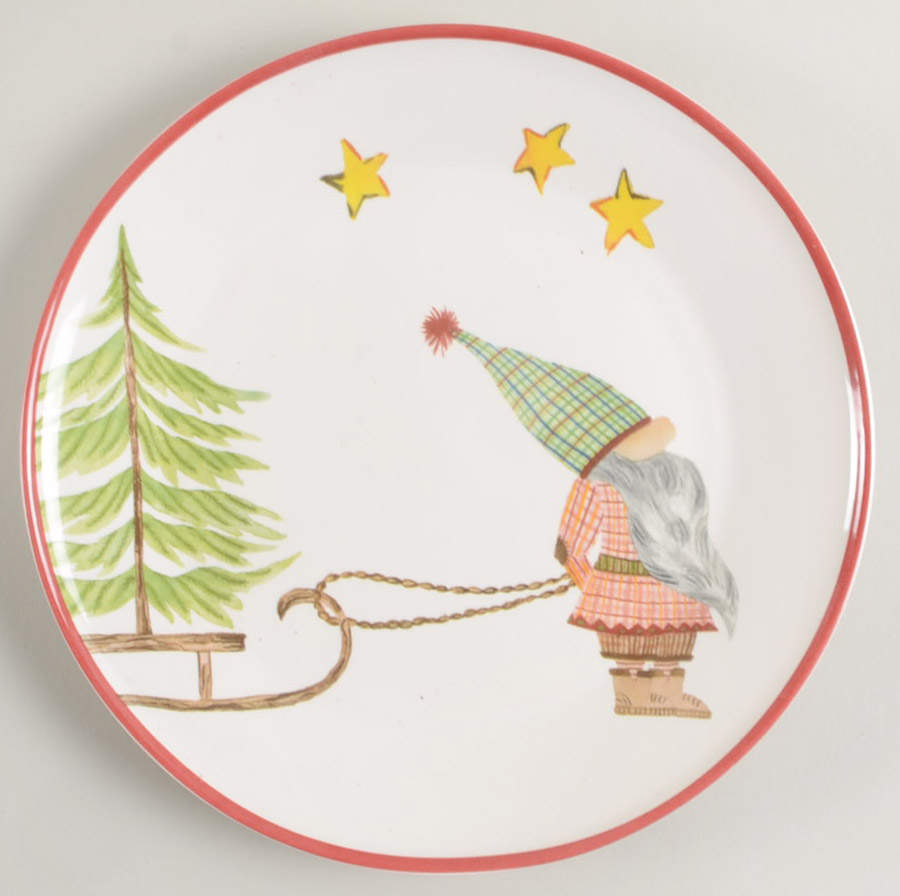 Forest Gnome Appetizer Plate by Pottery Barn China-1