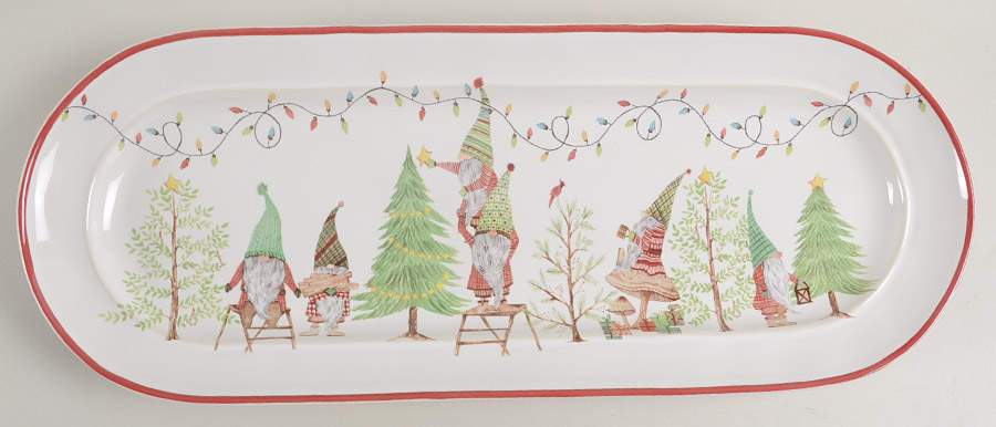 Forest Gnome Tray for 2 Tier Oval Tray & Stand Set by Pottery Barn China-1