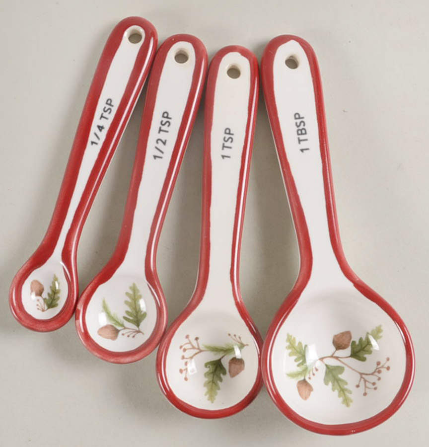 Forest Gnome (4 Pc) Ceramic Measuring Spoon Set by Pottery Barn China-1