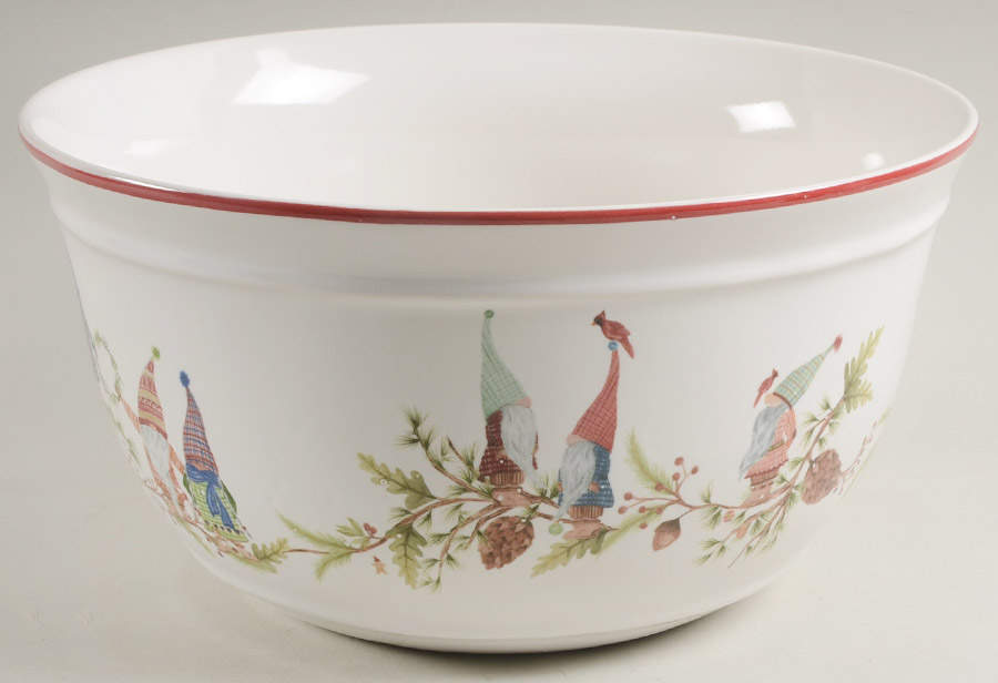 Forest Gnome 10" Mixing Bowl by Pottery Barn China-1