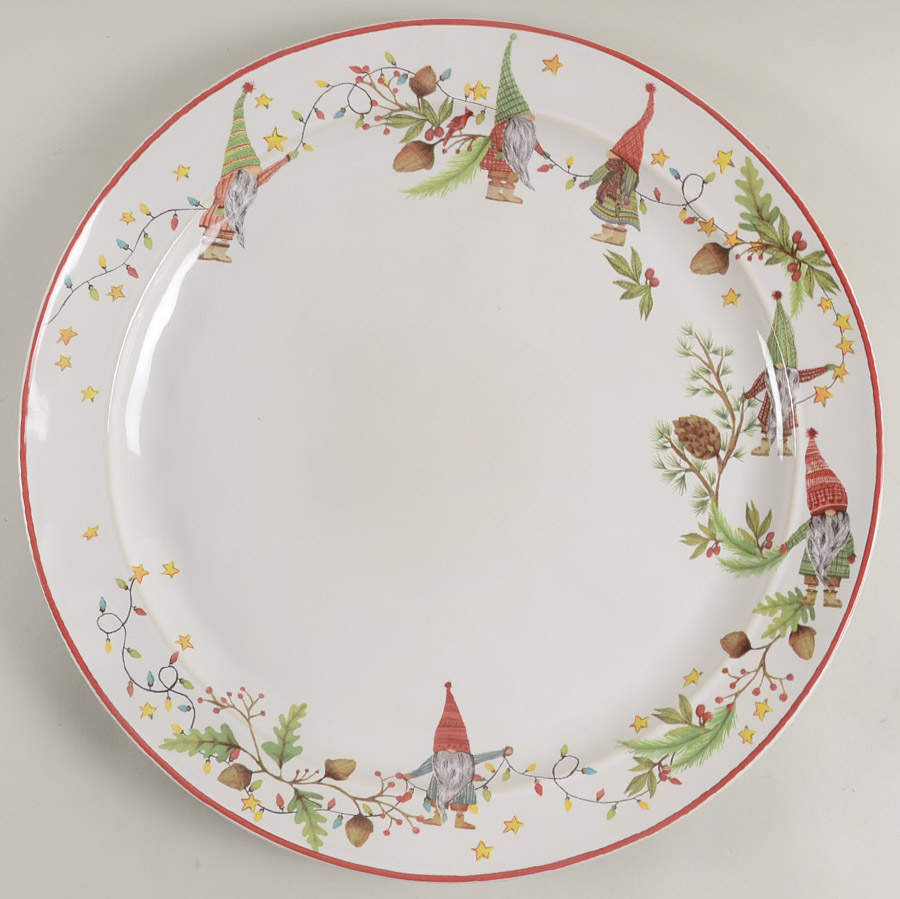 Forest Gnome 16" Chop Plate (Round Platter) by Pottery Barn China-1