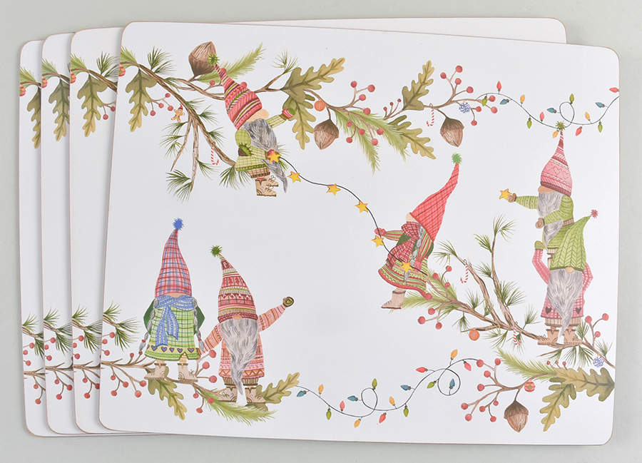 Forest Gnome Corkboard Placemat - Set of 4 by Pottery Barn China-1