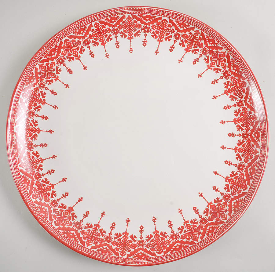 Tahoe Fair Isle 14" Chop Plate (Round Platter) by Pottery Barn China-1