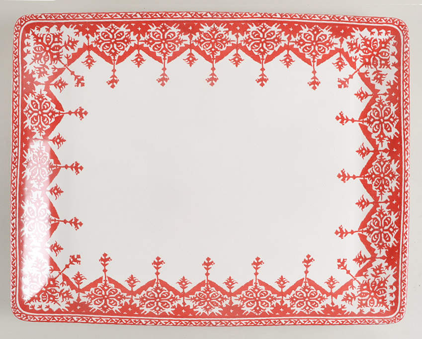 Tahoe Fair Isle 16" Rectangular Serving Platter by Pottery Barn China-1