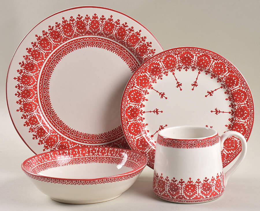 Tahoe Fair Isle 4 Piece Place Setting by Pottery Barn China-1