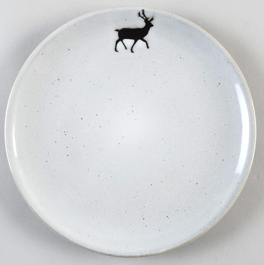 Rustic Reindeer Salad Plate by Pottery Barn China-1