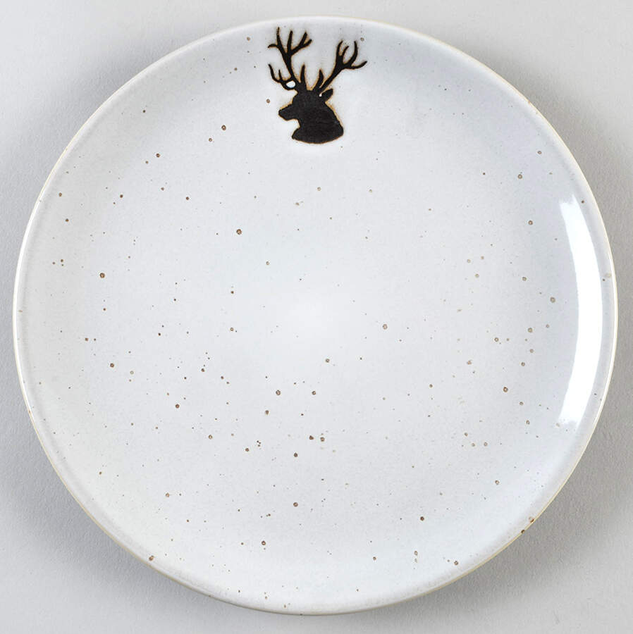 Rustic Reindeer Salad Plate by Pottery Barn China-1