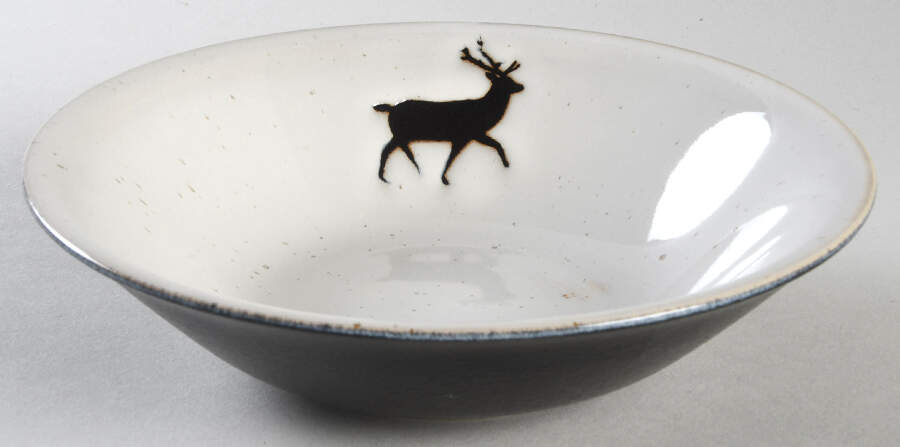 Rustic Reindeer Soup/Cereal Bowl by Pottery Barn China-1