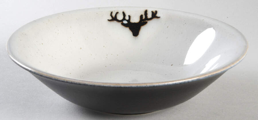 Rustic Reindeer Soup/Cereal Bowl by Pottery Barn China-1