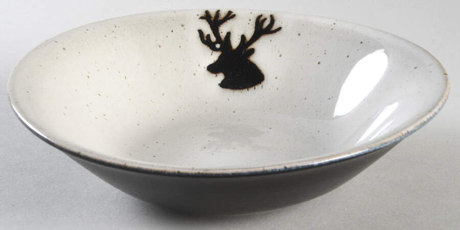 Rustic Reindeer Soup/Cereal Bowl by Pottery Barn China-1