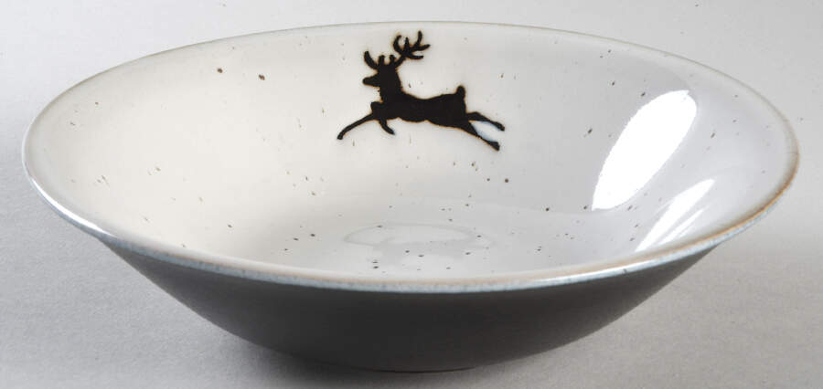 Rustic Reindeer Soup/Cereal Bowl by Pottery Barn China-1
