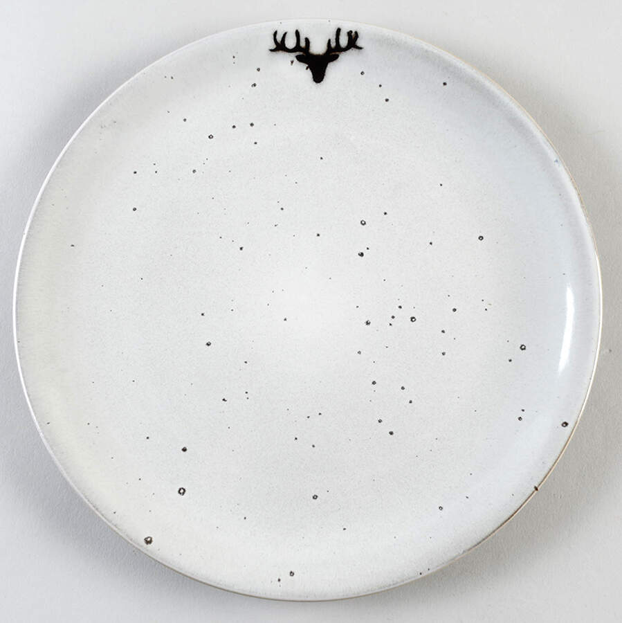 Rustic Reindeer Dinner Plate by Pottery Barn China-1