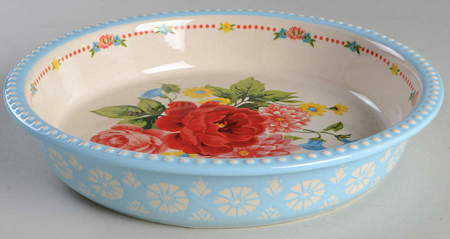 Sweet Rose 10" Pie Baking Plate by Pioneer Woman-1