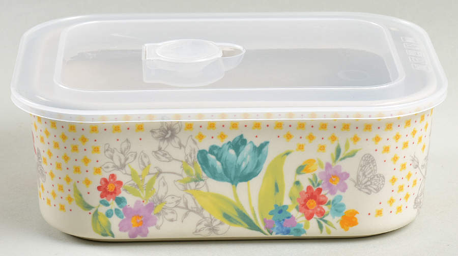 Sweet Rose 7" Nesting Bowl & Plastic Lid by Pioneer Woman-1
