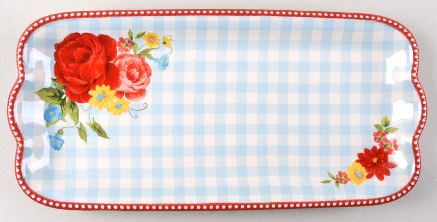 Sweet Rose 14" Rectangular Serving Platter by Pioneer Woman-1