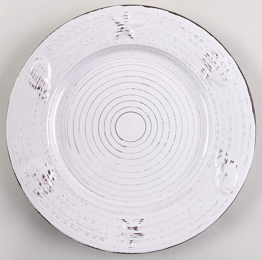 Trellis Coastal White Dinner Plate by Pfaltzgraff-1