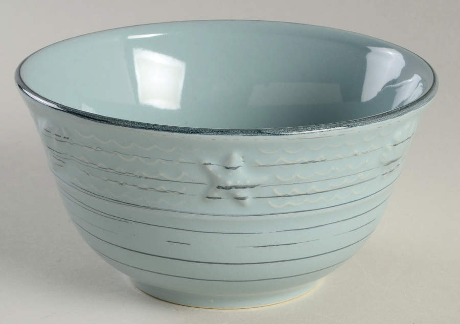 Trellis Coastal Teal Soup/Cereal Bowl by Pfaltzgraff-1