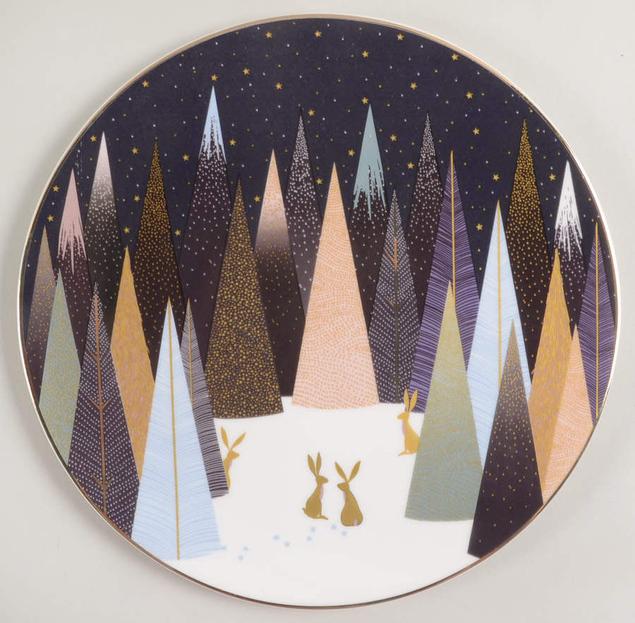 Frosted Pines 9" Round Platter by Portmeirion-1