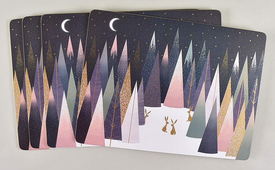 Frosted Pines Corkboard Placemat - Set of 4 by Portmeirion-1