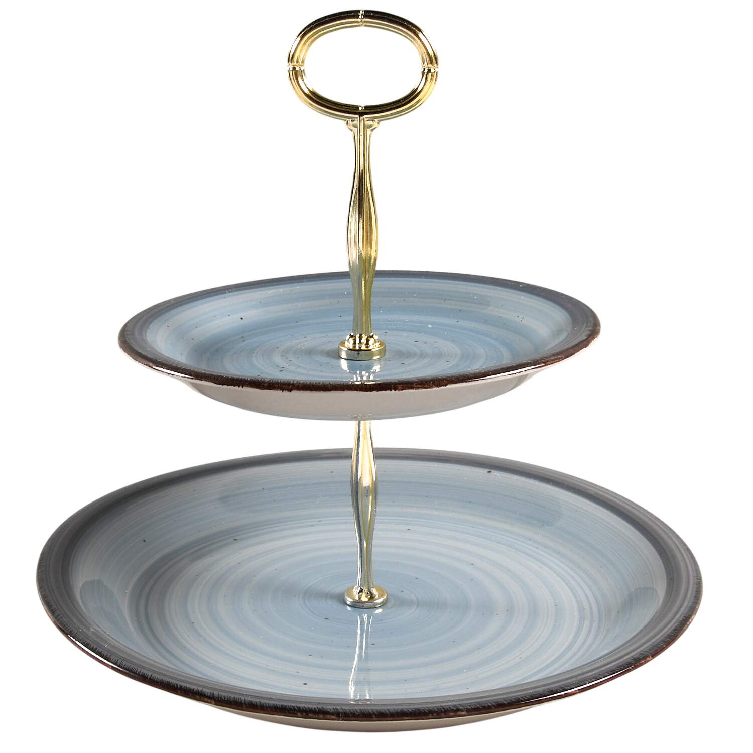 Sadie Blue 6 5/8"-10"  2 Tiered Serving Tray (Dp, Sp) HC by Pfaltzgraff-1