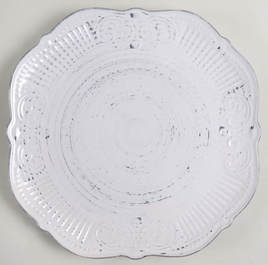 Isabella Gray Square Dinner Plate by Pfaltzgraff-1