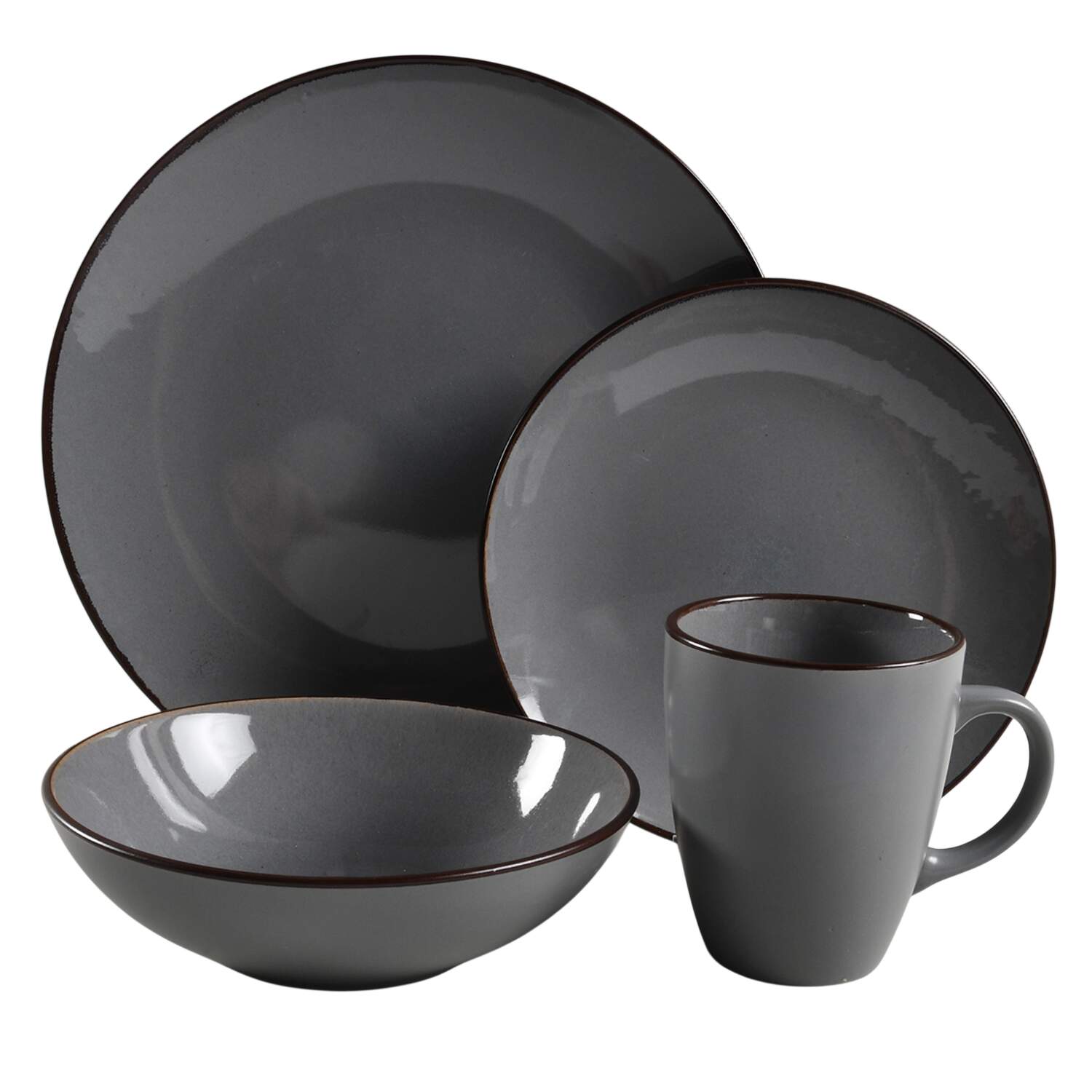 Pierce Gray 4 Piece Place Setting by Pfaltzgraff-1