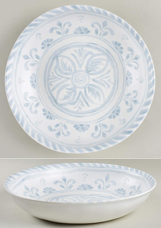 Chambray Tile 11" Round Serving Bowl by Pottery Barn China-1
