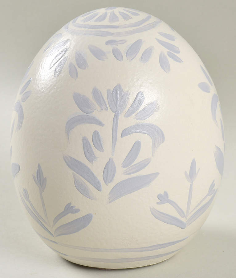 Chambray Tile Small Decorative Egg by Pottery Barn China-1