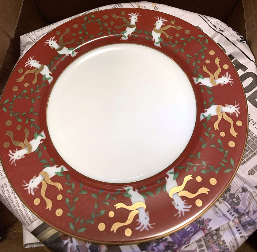 Cocky Twos Holiday Dinner Plate by Pickard-1