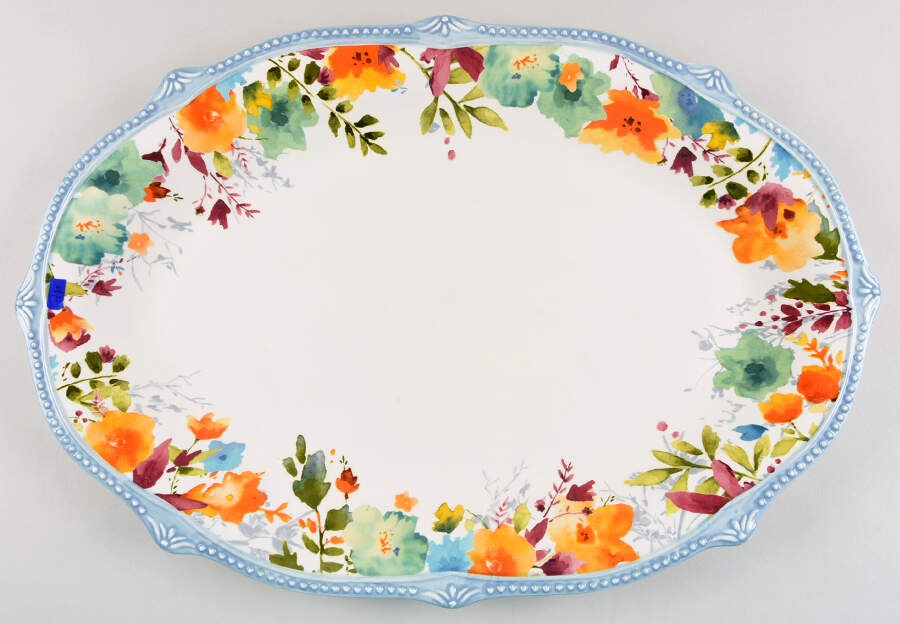 Willow 21" Oval Serving Platter by Pioneer Woman-1