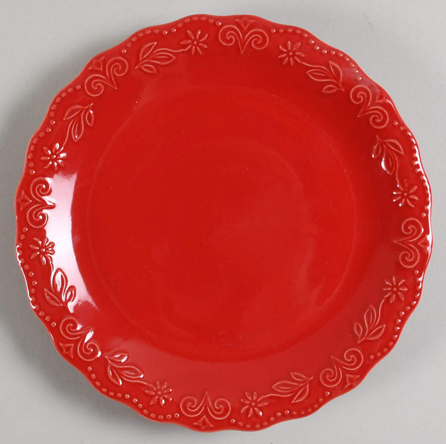 Toni Red Salad Plate by Pioneer Woman-1