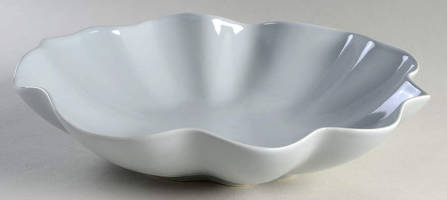 Floret Dove Grey 13" Round Vegetable Bowl by Portmeirion-1