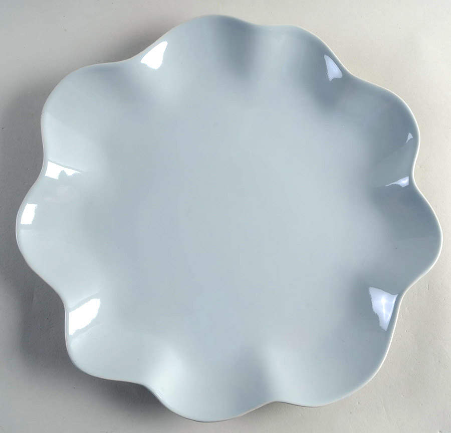 Floret Dove Grey 13" Chop Plate (Round Platter) by Portmeirion-1