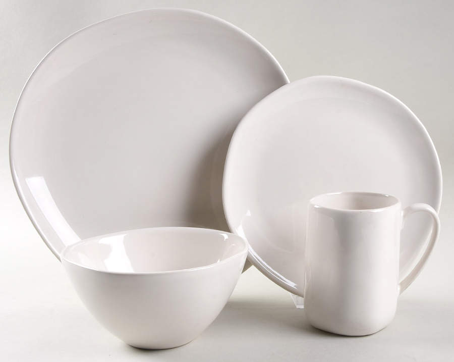 Arbor Creamy White 4 Piece Place Setting by Portmeirion-1