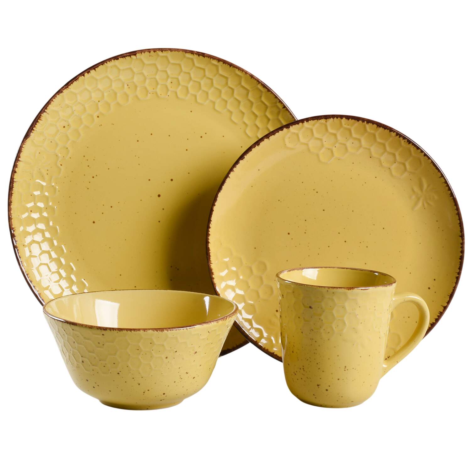 Bumble Bee Yellow 4 Piece Place Setting by Pfaltzgraff-1